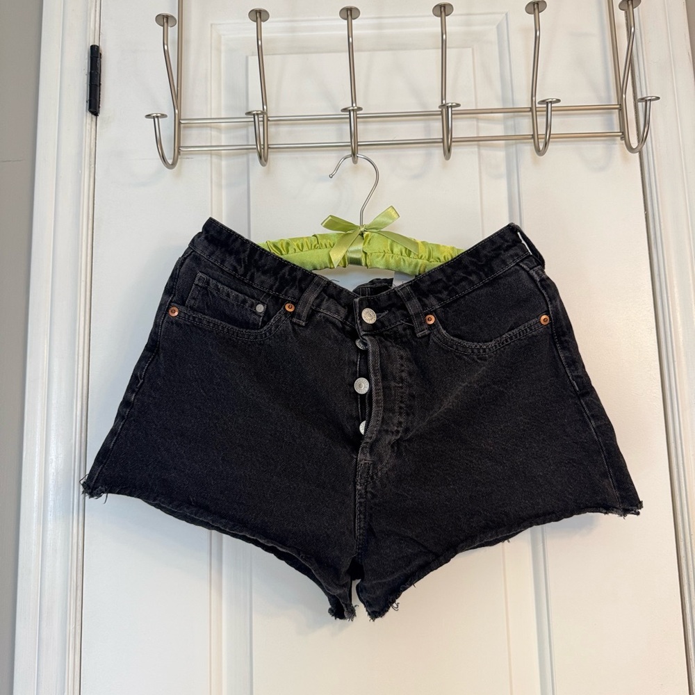 Black Denim Women's Shorts
